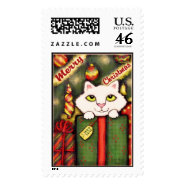 Vintage Kitty Cat Postage Stamp - Customized stamp