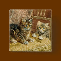 Vintage Kitty Cats - Victorian Art buttons