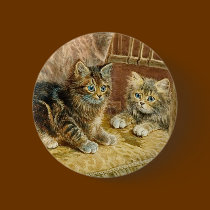 Vintage Kitty Cats - Victorian Art buttons