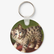 Vintage Kitty Key Chain keychains