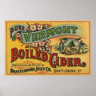 Vintage Label Art; Brattleboro Boiled Cider print