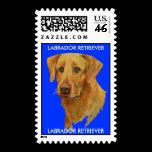 Vintage Labrador Retriever Painting postage