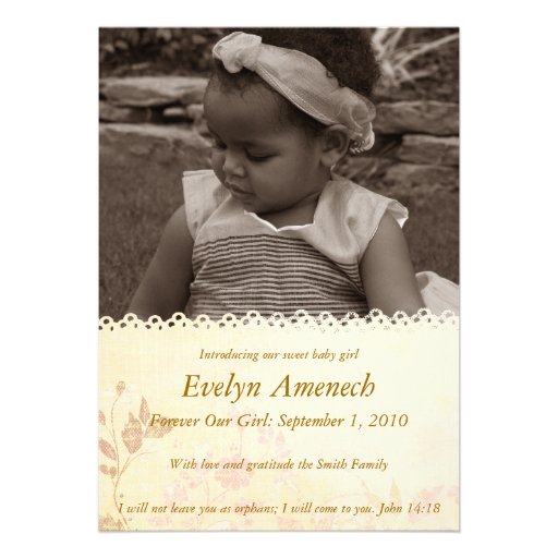Vintage Lace: Cream Custom Invitation