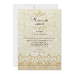 Vintage Lace &amp; Damask Brocade Sweet 16 Invitation