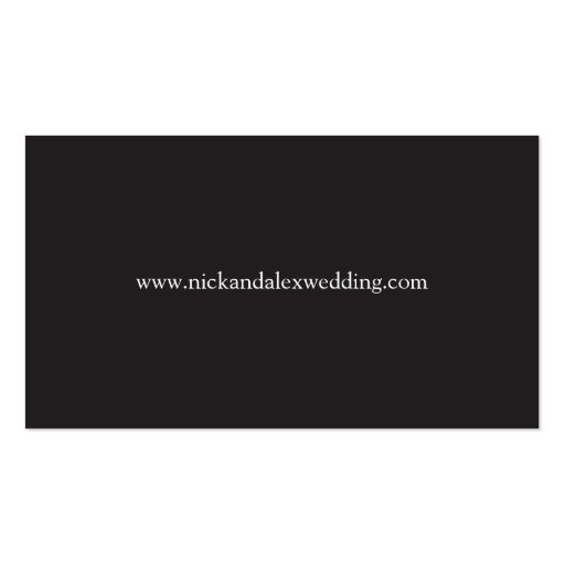 Vintage Lace Ebony Wedding Website Card Business Card Templates (back side)