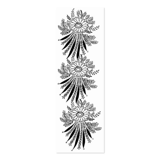 Vintage Lace Flowers Reversible Bookmarks Business Card Templates