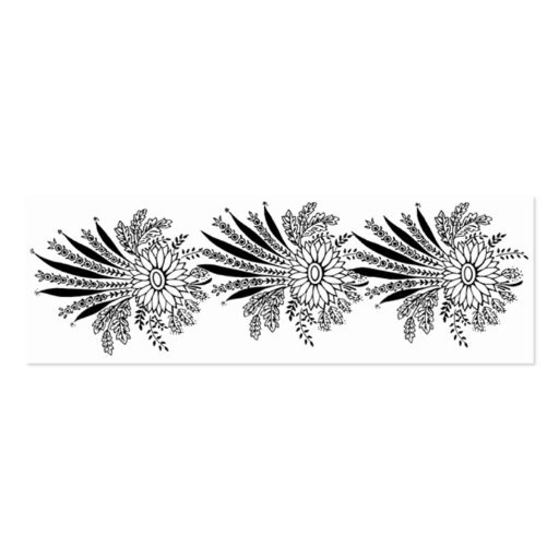 Vintage Lace Flowers Reversible Bookmarks Business Card Templates (back side)