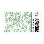 Vintage Lace (Green) Postage Stamp