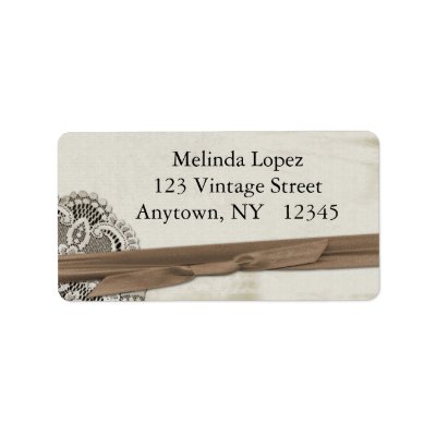 Vintage Lace Label Custom Address Label