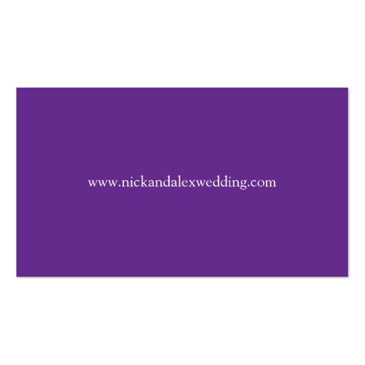 Vintage Lace Lavender Wedding Website Card Business Card Templates (back side)