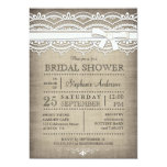 Vintage Lace & Linen Rustic Country Bridal Shower Personalized Invite