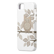 Vintage Lace Owl in Tree Case iPhone 5 Cases