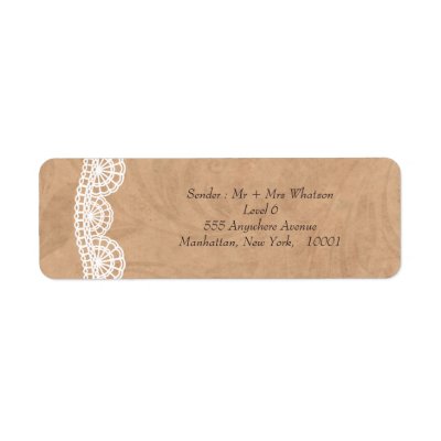 Vintage Lace Personalized Wedding Address Labels