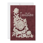 Vintage Lace Wedding Personalized Invites