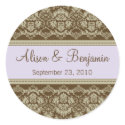 Vintage Lace Wedding Invitation Seal :: lilac stickers by TheWeddingShoppe Vintage Lace Wedding Invitation Seal :: lilac stickers