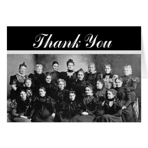 Vintage Ladies' Group Thank You Cards Zazzle