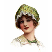 Vintage Lady Bead and Lace Bonnet shirt
