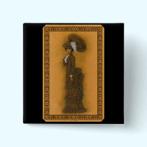Vintage Lady button
