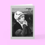 Vintage Lady Clasping Hands Greeting Card cards