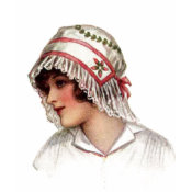 Vintage Lady Embroidery and Lace Bonnet shirt