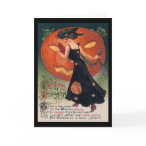 Vintage Lady in Black and Jack o' Lantern Cards