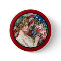 Vintage Lady Liberty_Button by Vintage_Gifts Vintage Lady Liberty_Button