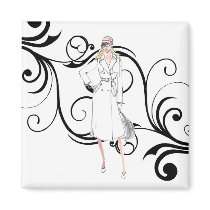 Vintage Lady Magnet