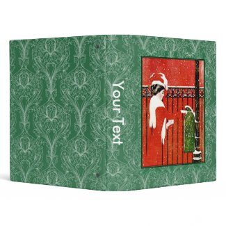 Vintage lady mailing letters binder