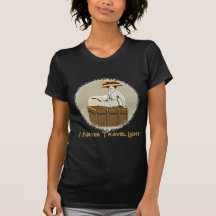 Vintage Lady on Travel Trunk T Shirts