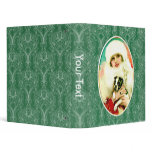 Vintage Lady with Boston Terrier binders