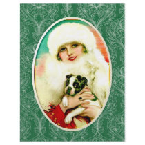 Vintage Lady with Boston Terrier flyers