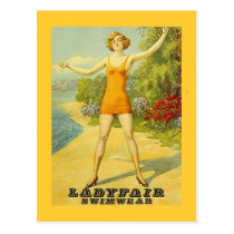 VINTAGE LADYFAIR SWIMWEAR ADVERTISING ~ POSTCARD postcards