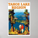 Vintage Lake Tahoe Travel Poster