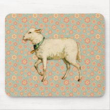 Vintage Lamb Art Mouse Pad