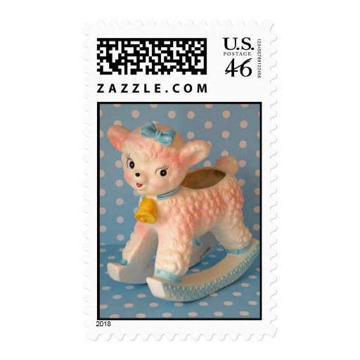 Vintage Lamb baby planter postage