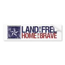 Vintage Land of the Free Star – Memorial Day Bumper Stickers