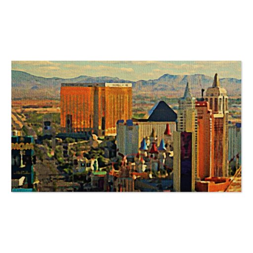 Vintage Las Vegas Skyline Business Cards