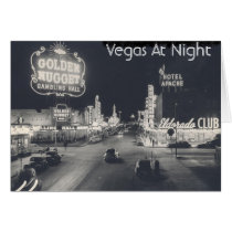Vintage Las Vegas Strip/Downtown Greeting Card