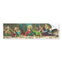 Vintage Last Supper with Jesus Christ and Apostles Bumper Stickers