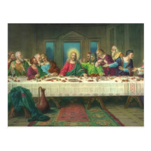 Vintage Last Supper with Jesus Christ and Apostles Post Cards