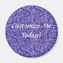 Vintage Lavender Floral Refrigerator Magnet