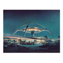Vintage LAX Los Angeles Airport Postcard