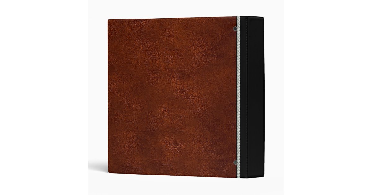 Vintage leather brown binder | Zazzle