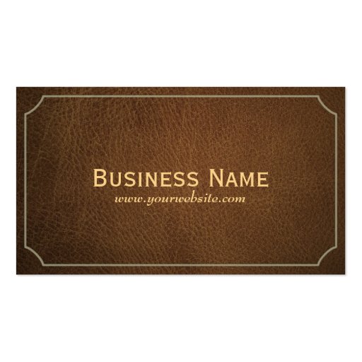 Vintage Leather Investigator Business Card (front side)