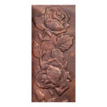 Vintage leather rose look full color rack card