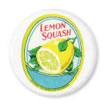 Vintage Lemon Squash Label Fridge Magnet
