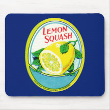 Vintage Lemon Squash Label Mousepads