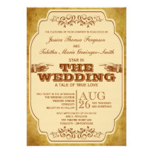 Vintage Lesbian Wedding Theatre Production Invitations