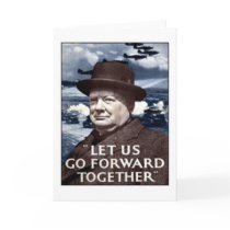 Vintage Let Us Go Forward Together Poster cards by vintagegiftmall Vintage Let Us Go Forward Together Poster cards