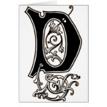 Vintage Letter D Greeting Cards